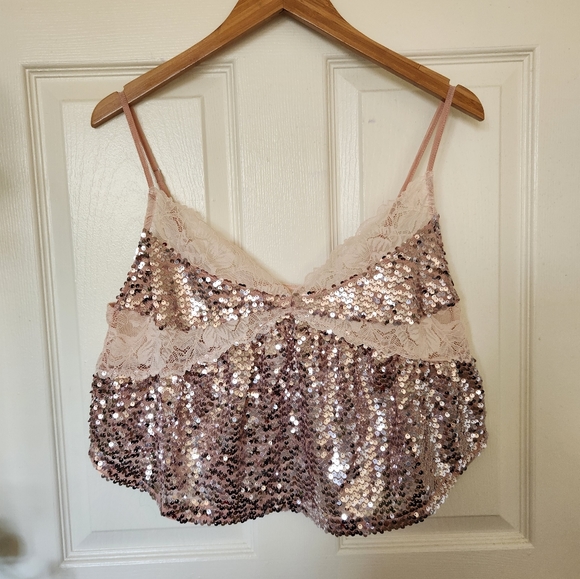 NWT Free People Right Rhythm Sequin Cami - Picture 3 of 9
